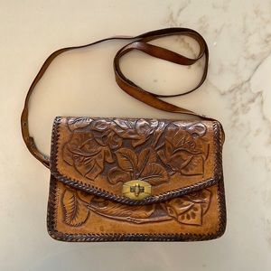 Vintage Tooled Leather Western Purse